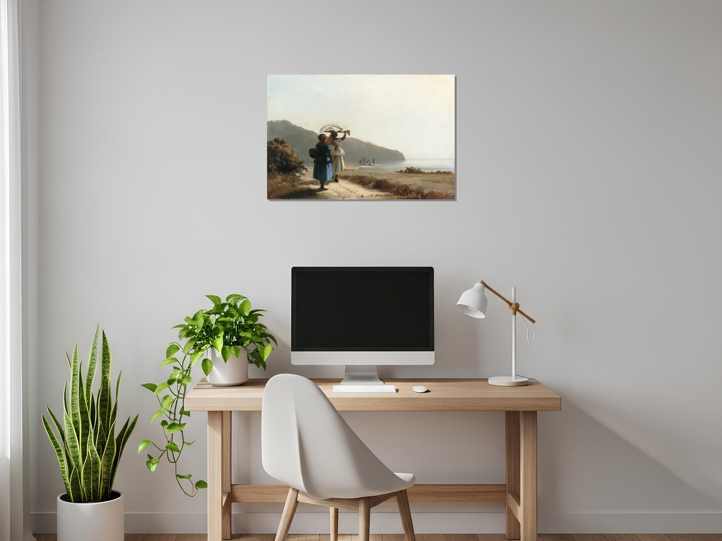 Dos mujeres conversando a orillas del mar, Saint Thomas - Camille Pissarro