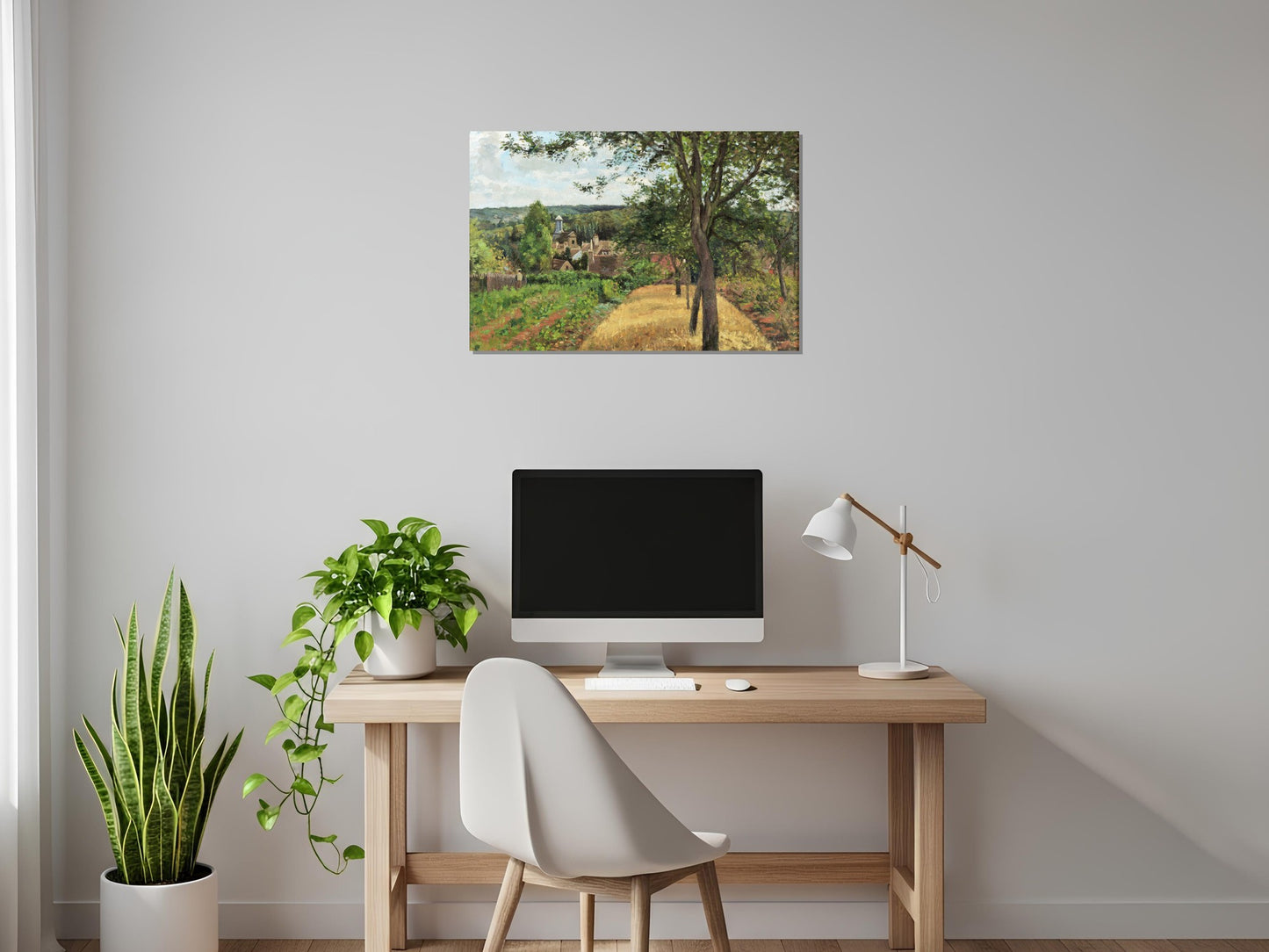 Huertos en Louveciennes - Camille Pissarro