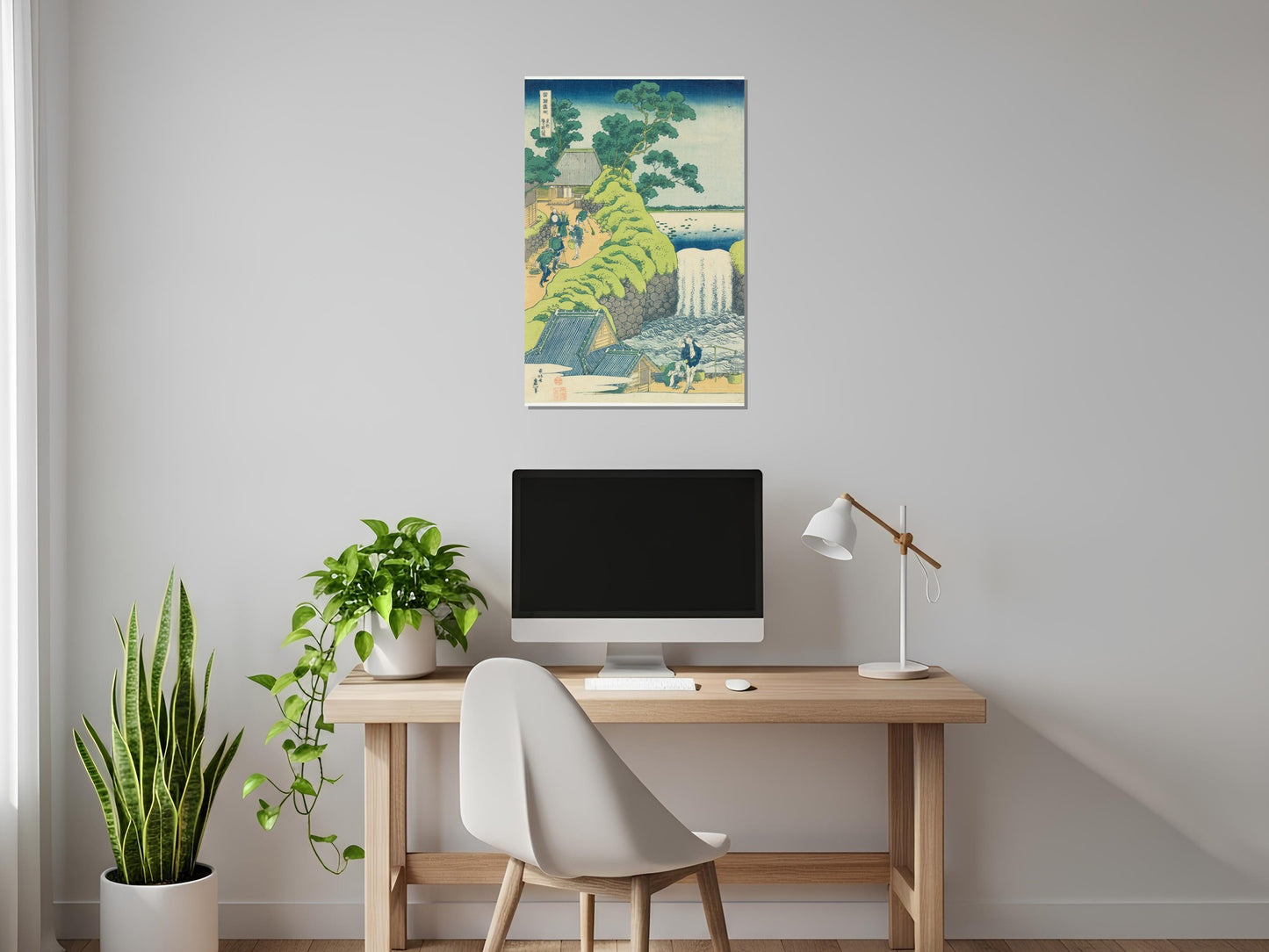 Las cataratas de Aoigaoka en la Capital del Este - Katsushika Hokusai