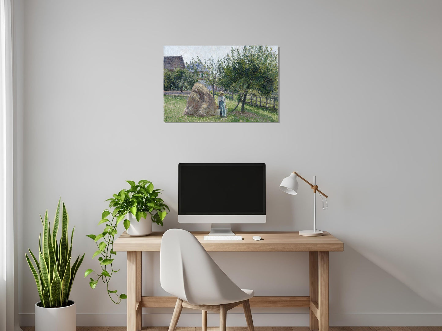 Manzanos en Eragny, mañana soleada - Camille Pissarro