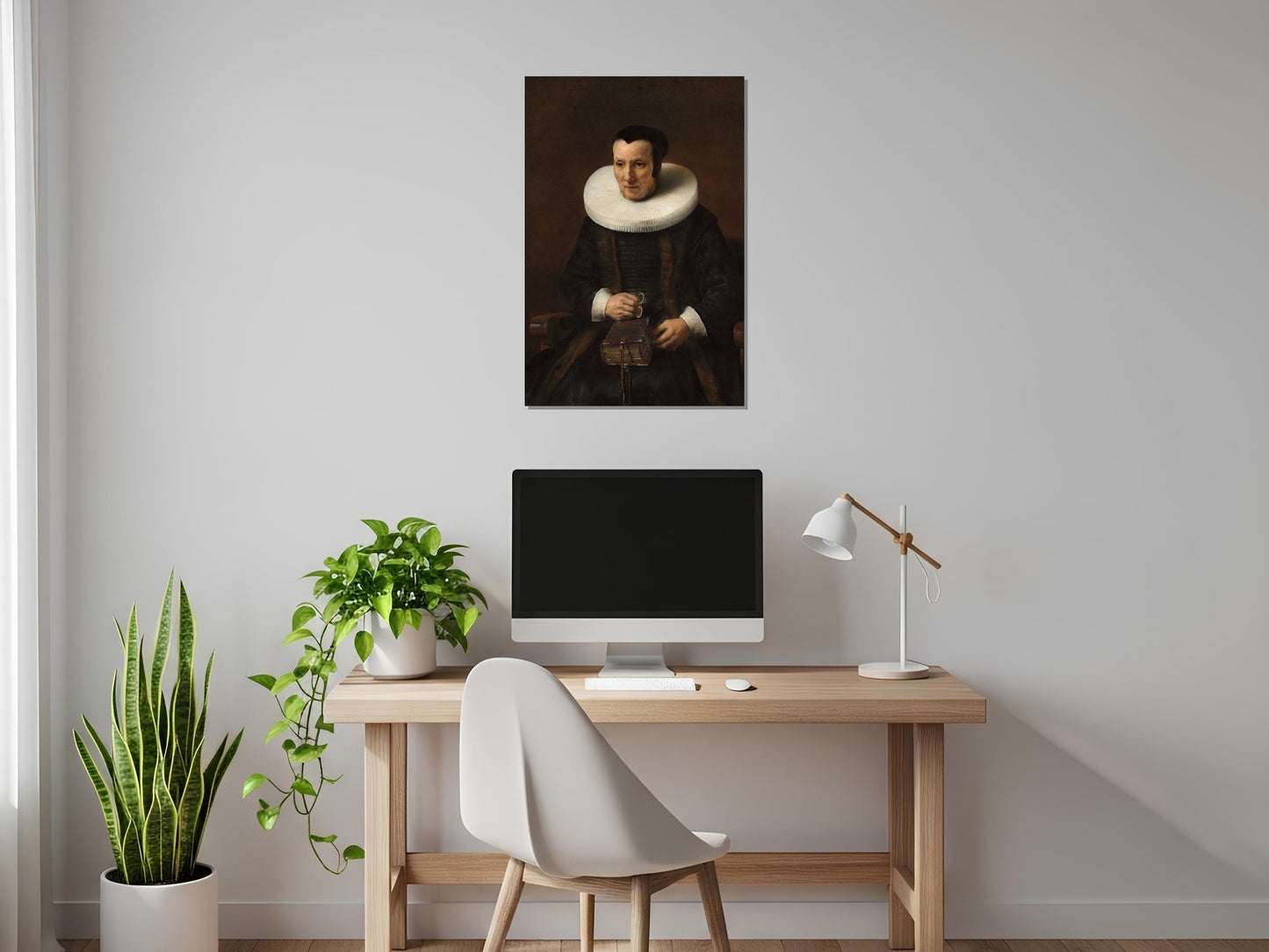 Una anciana con un libro - Rembrandt van Rijn