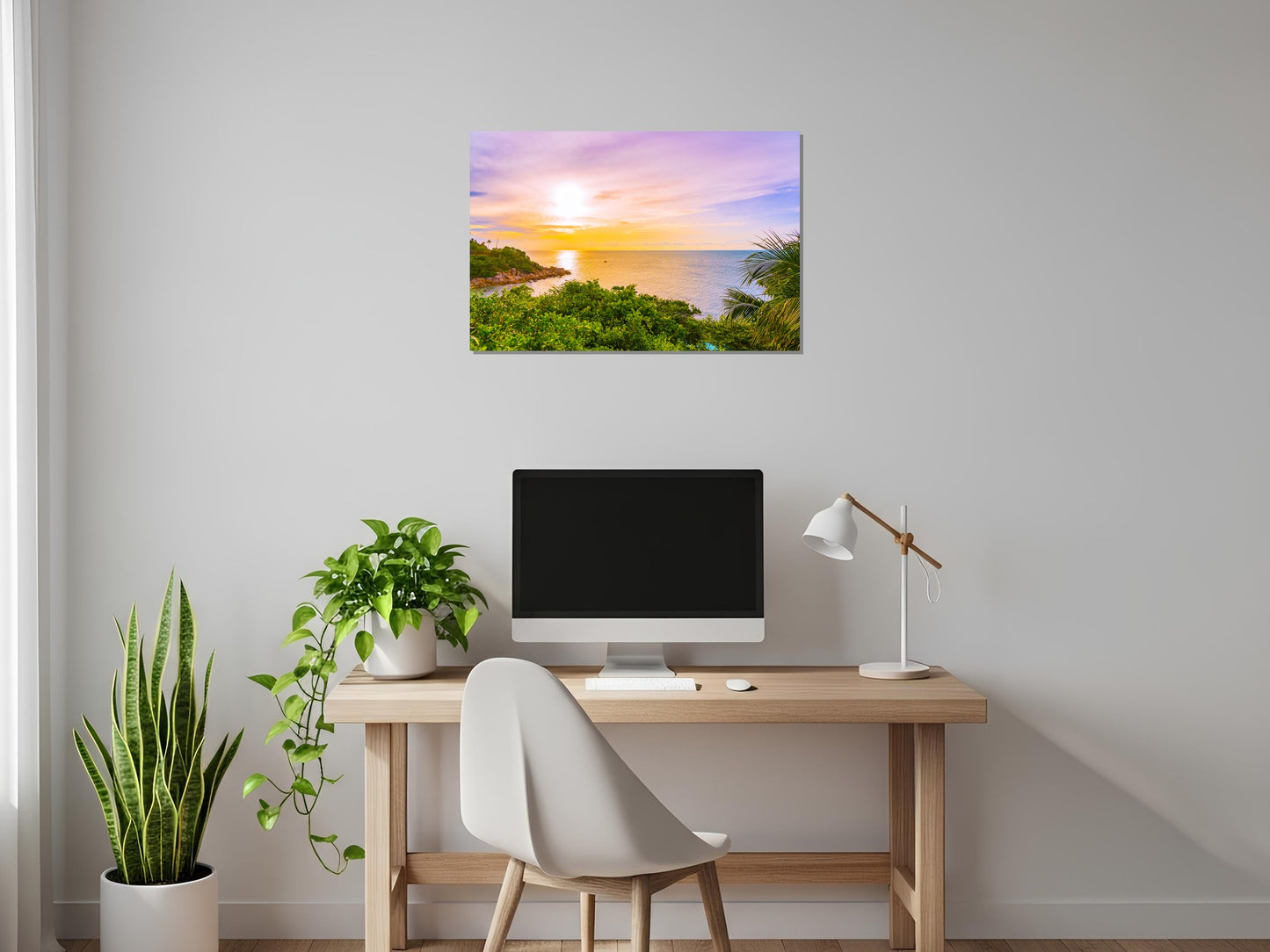 Vegetación tropical y mar