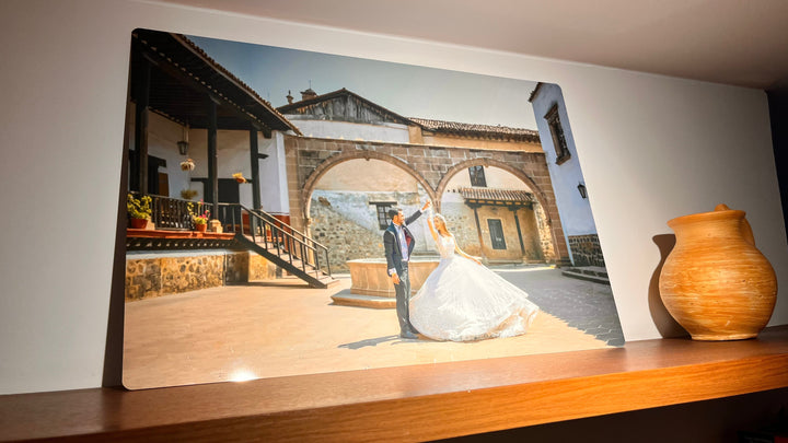 Cuadro decorativo en metal bodas