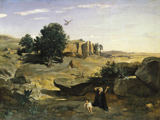 Agar en el desierto - Camille Pissarro