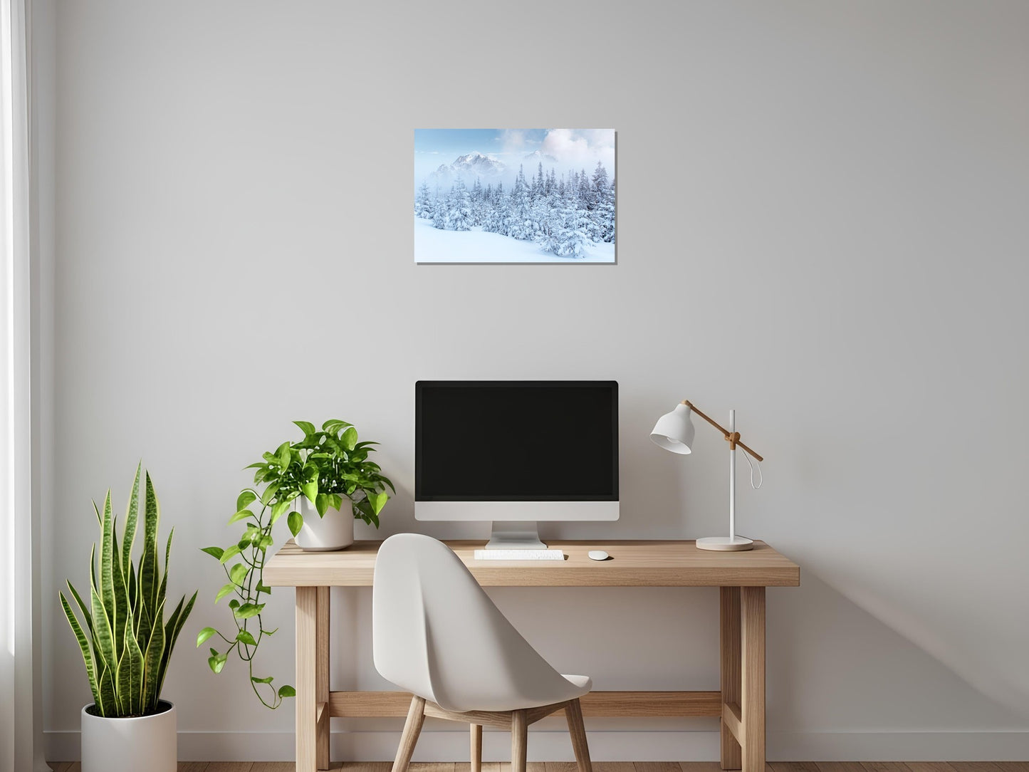 Arboles blanco nieve