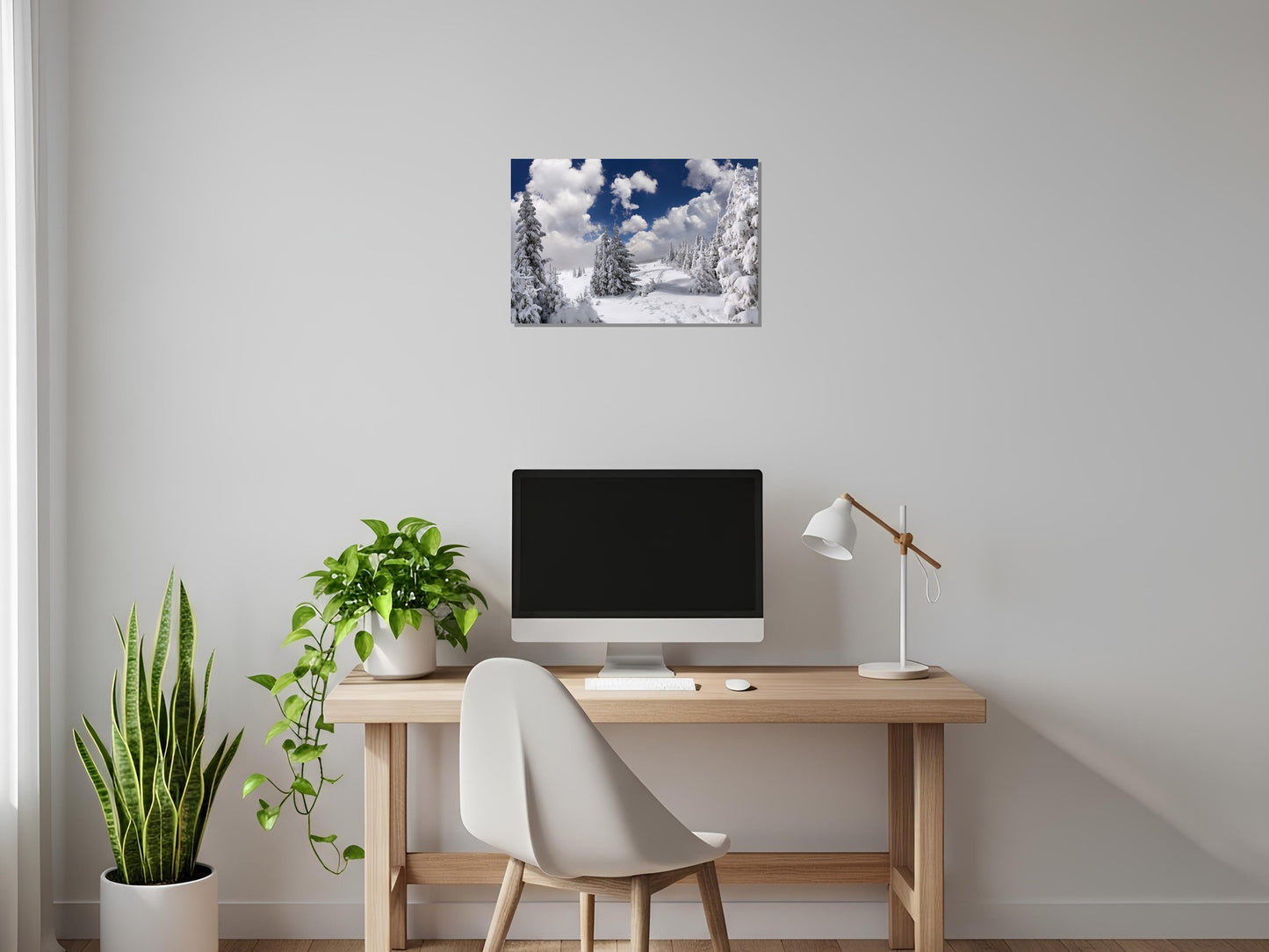 Arboles cubiertos de nieve