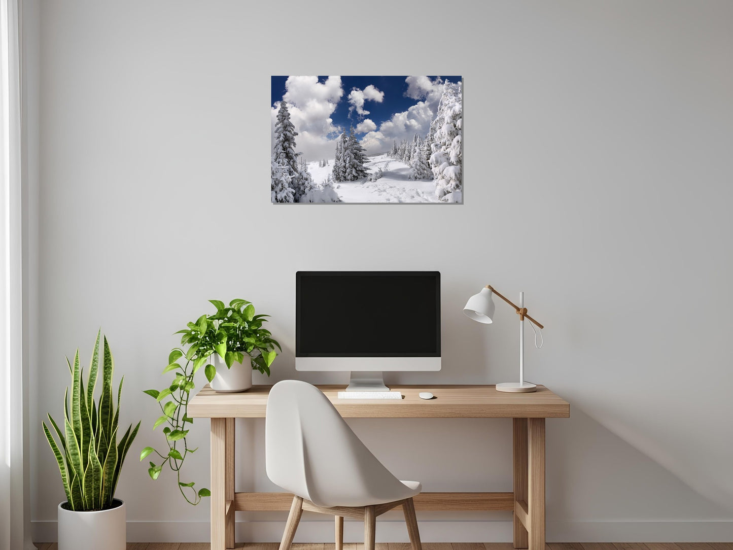 Arboles cubiertos de nieve