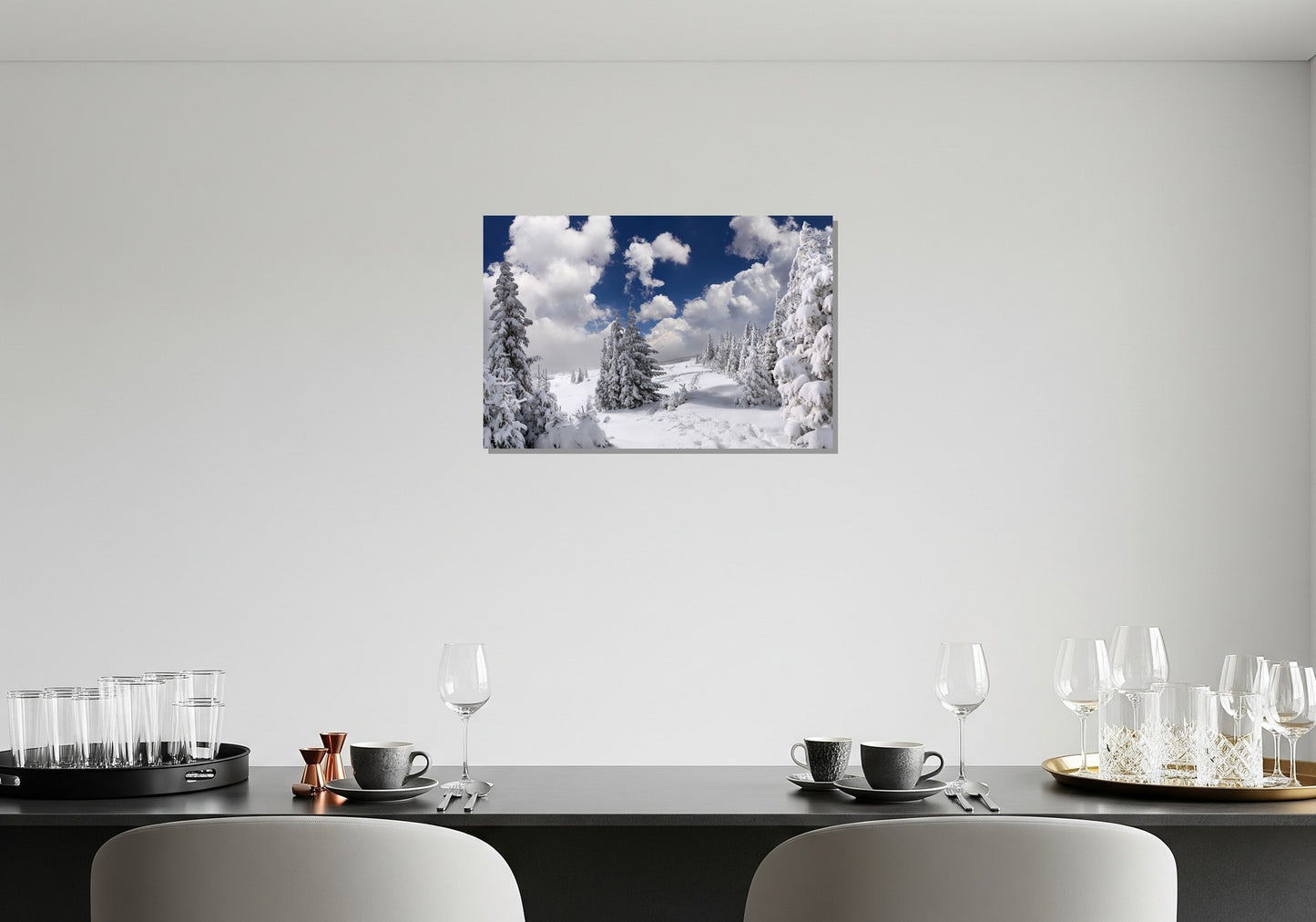 Arboles cubiertos de nieve