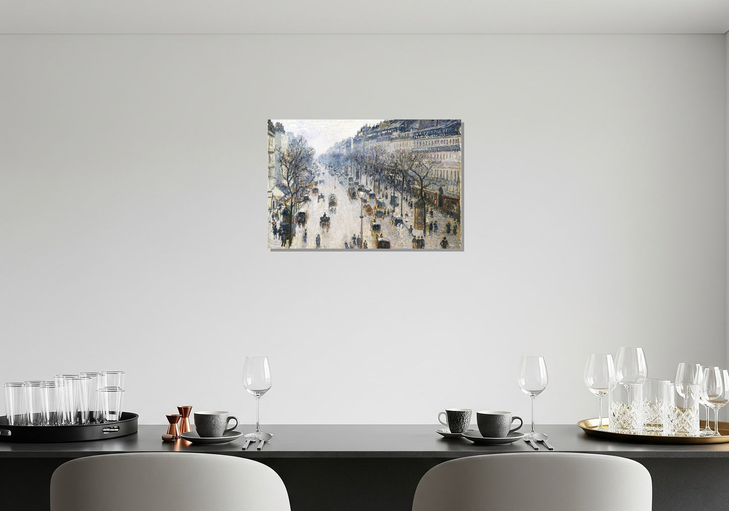 Boulevard Ontmartre de noche - Camille Pissarro