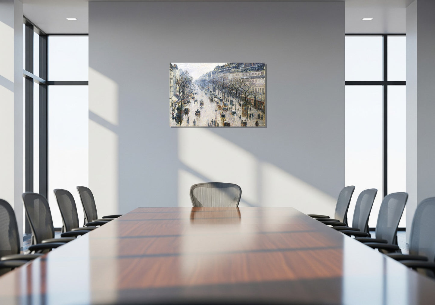 Boulevard Ontmartre de noche - Camille Pissarro