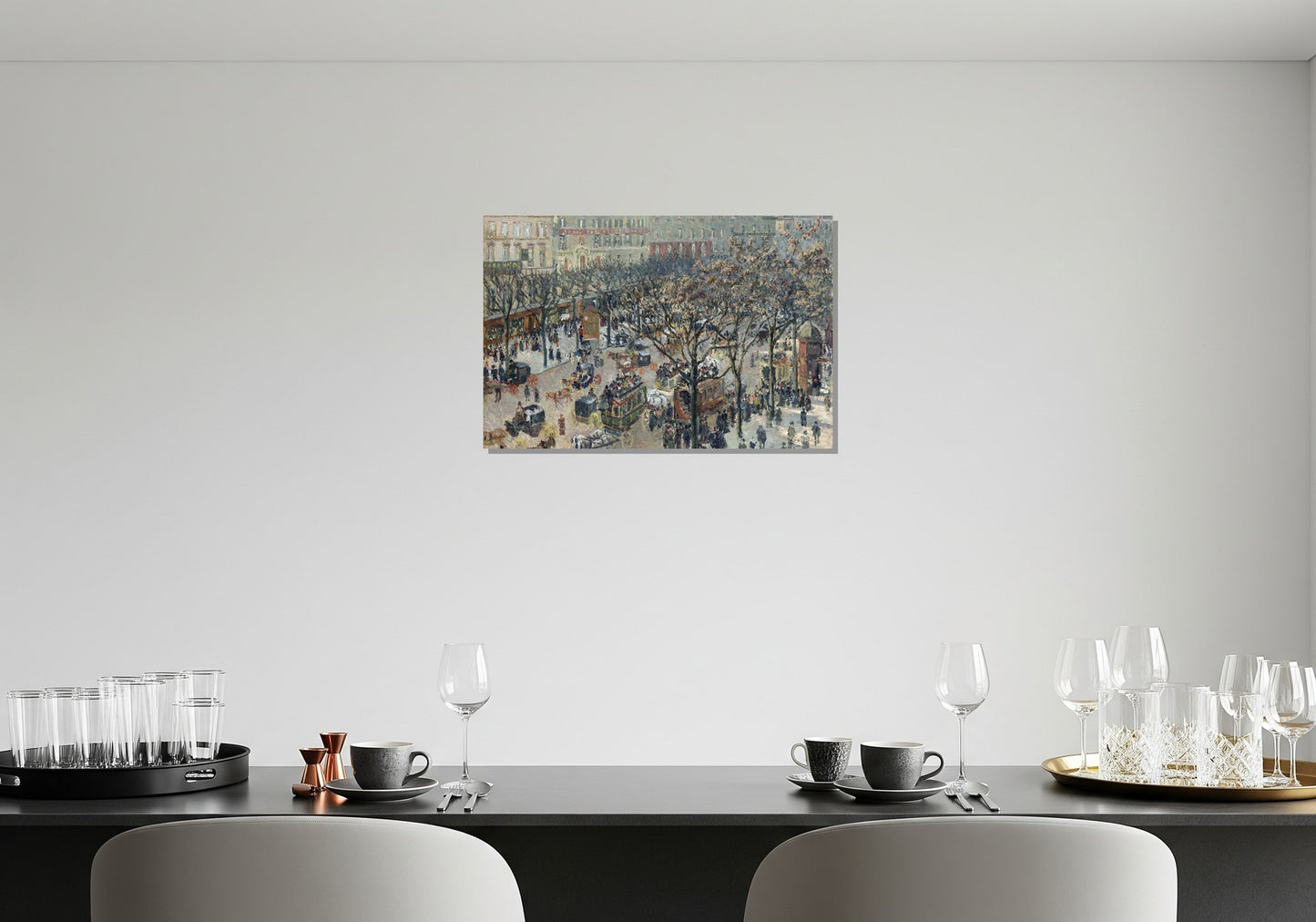 Boulevard des Italiens, mañana, luz del sol - Camille Pissarro