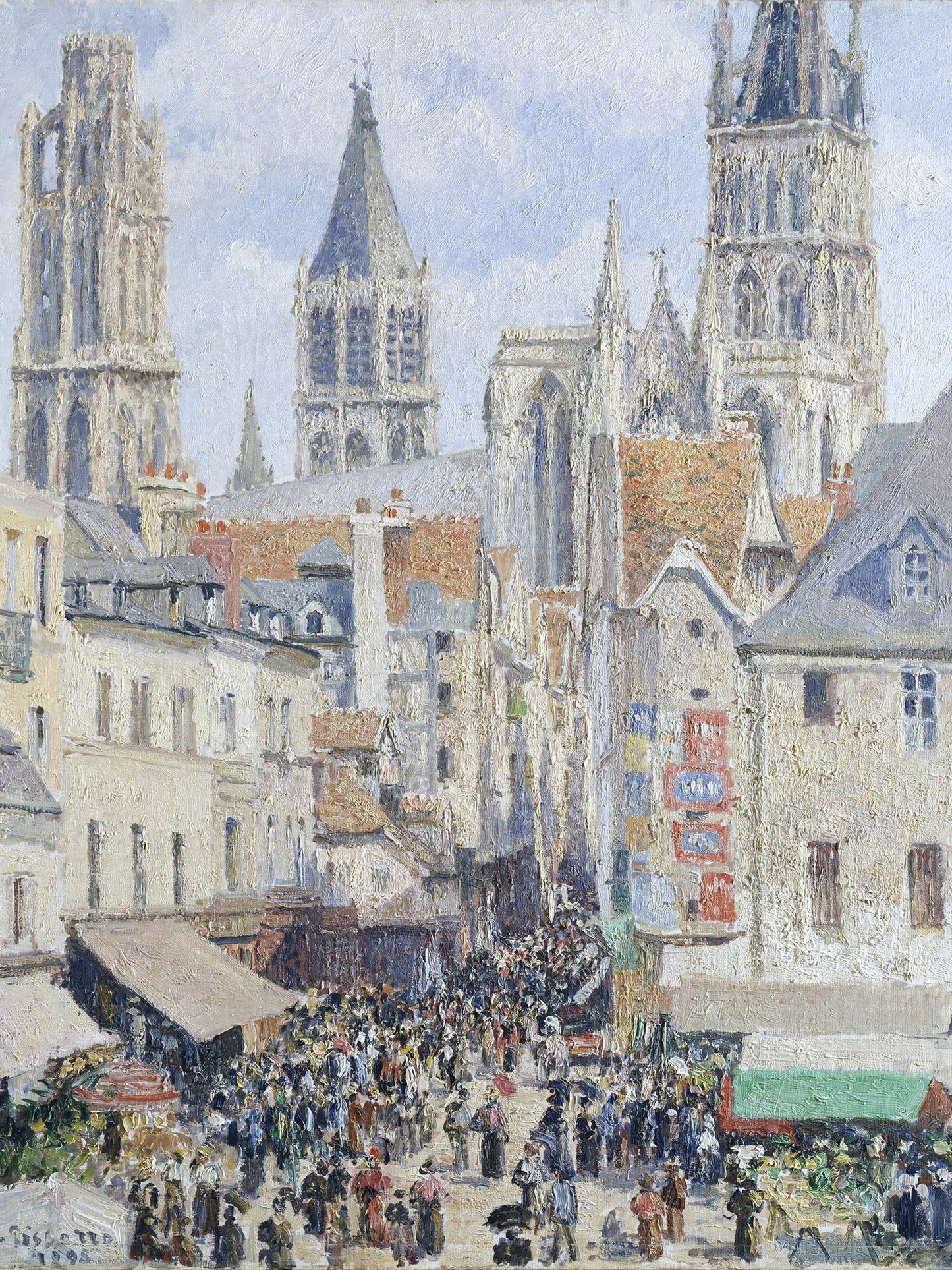 Calle de comestibles, Rouen - Camille Pissarro