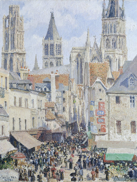 Calle de comestibles, Rouen - Camille Pissarro