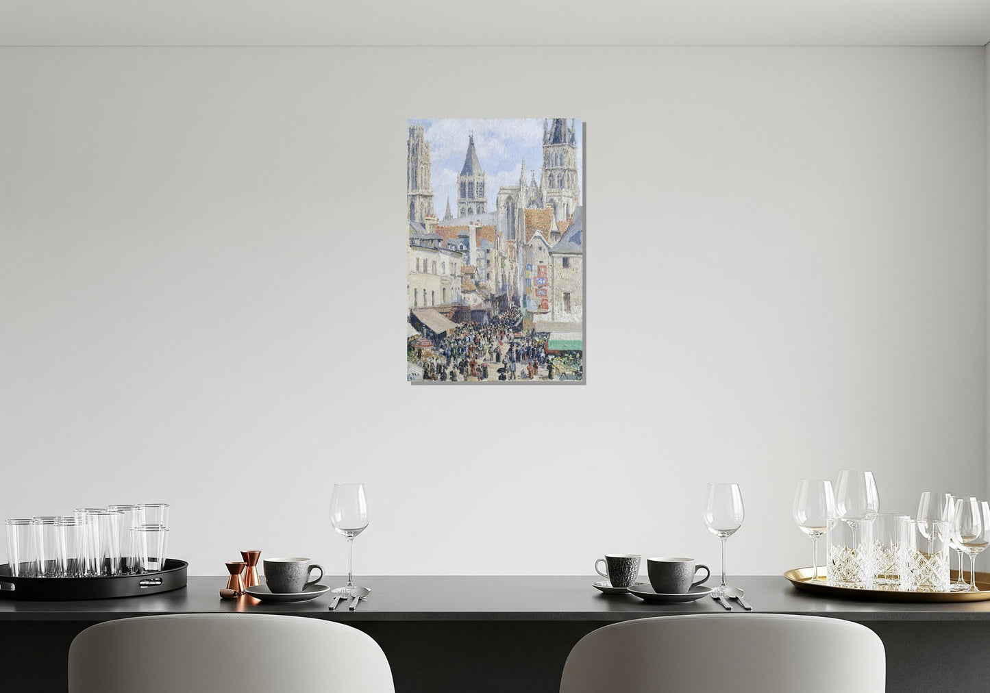 Calle de comestibles, Rouen - Camille Pissarro