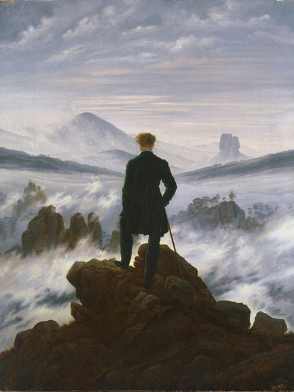 Caminante sobre el mar de niebla - Caspar David Friedrich