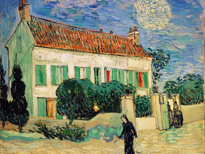 Casa blanca en la noche - Vincent van Gogh