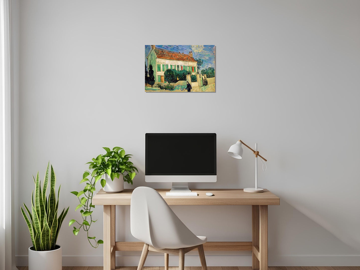 Casa blanca en la noche - Vincent van Gogh