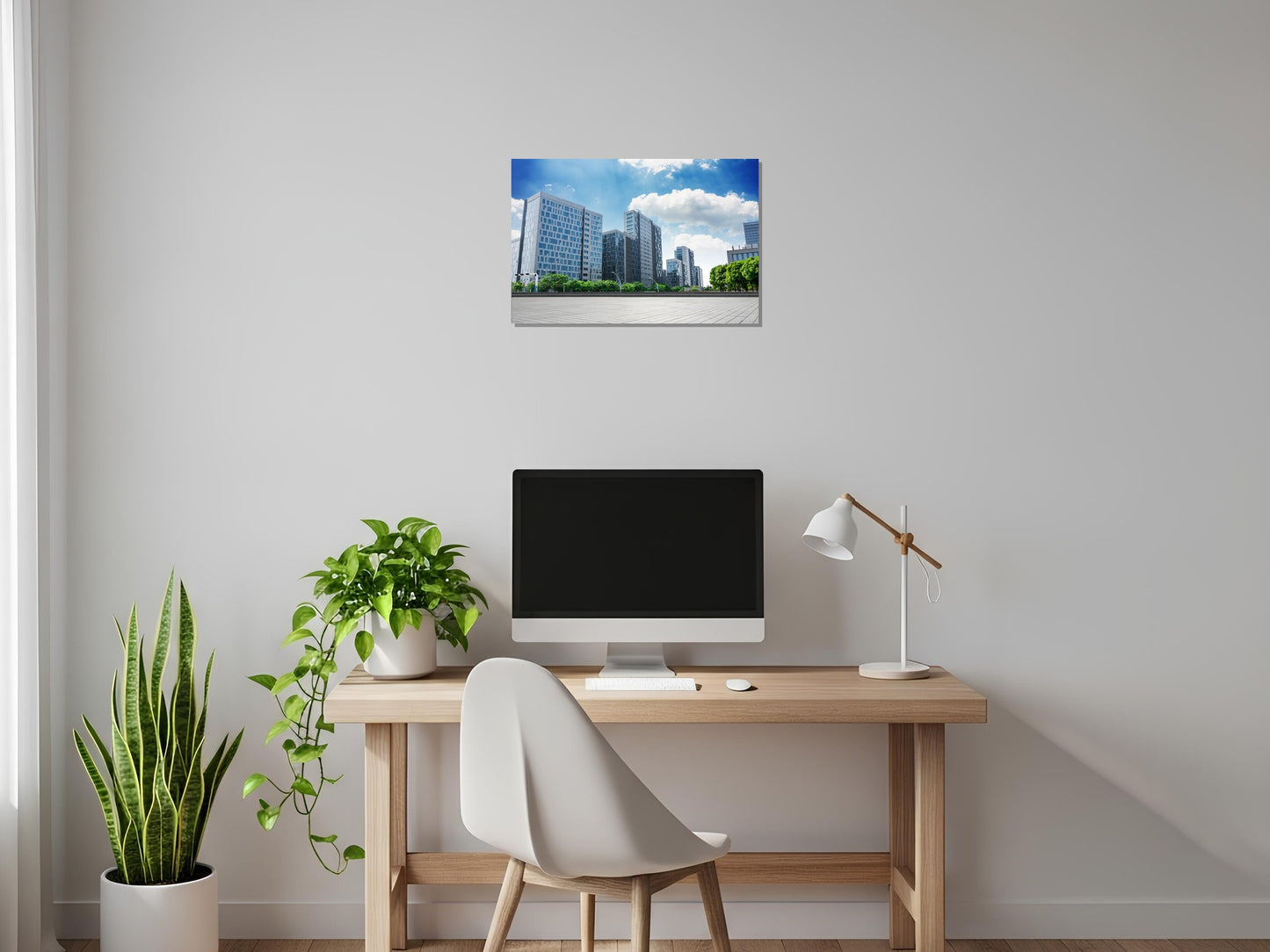 Concreto, vidrio y árboles