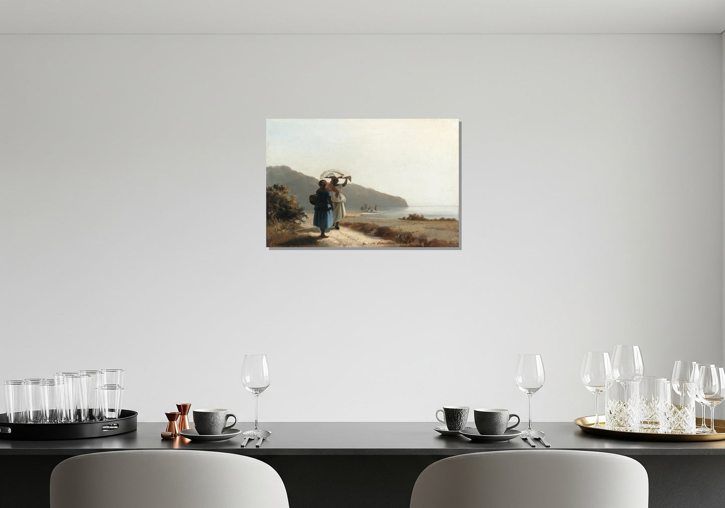 Dos mujeres conversando a orillas del mar, Saint Thomas - Camille Pissarro