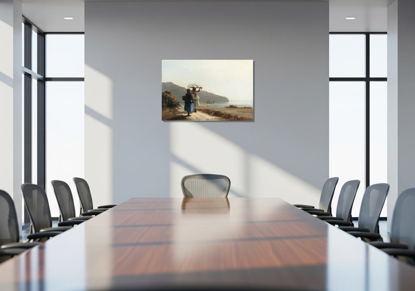 Dos mujeres conversando a orillas del mar, Saint Thomas - Camille Pissarro