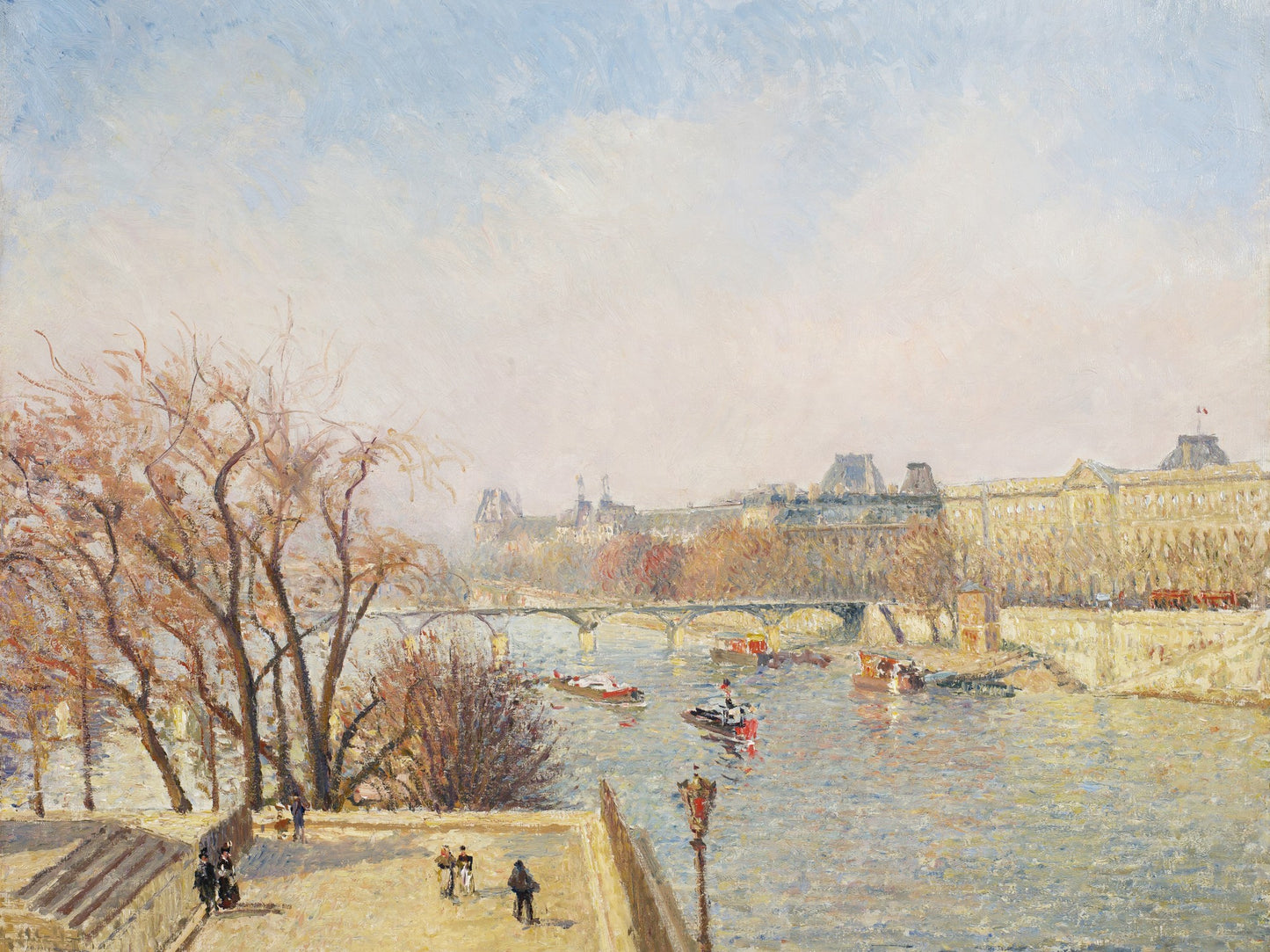 El Louvre y el Sena desde el Pont Neuf - Camille Pissarro