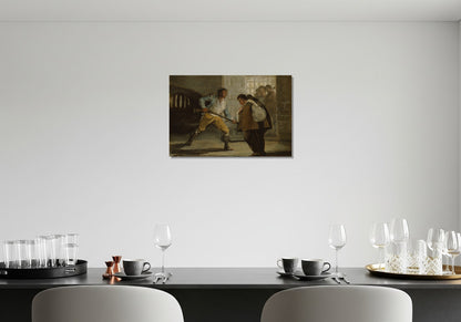 El Maragato amenaza a Fray Pedro Valdivia con su arma - Francisco de Goya