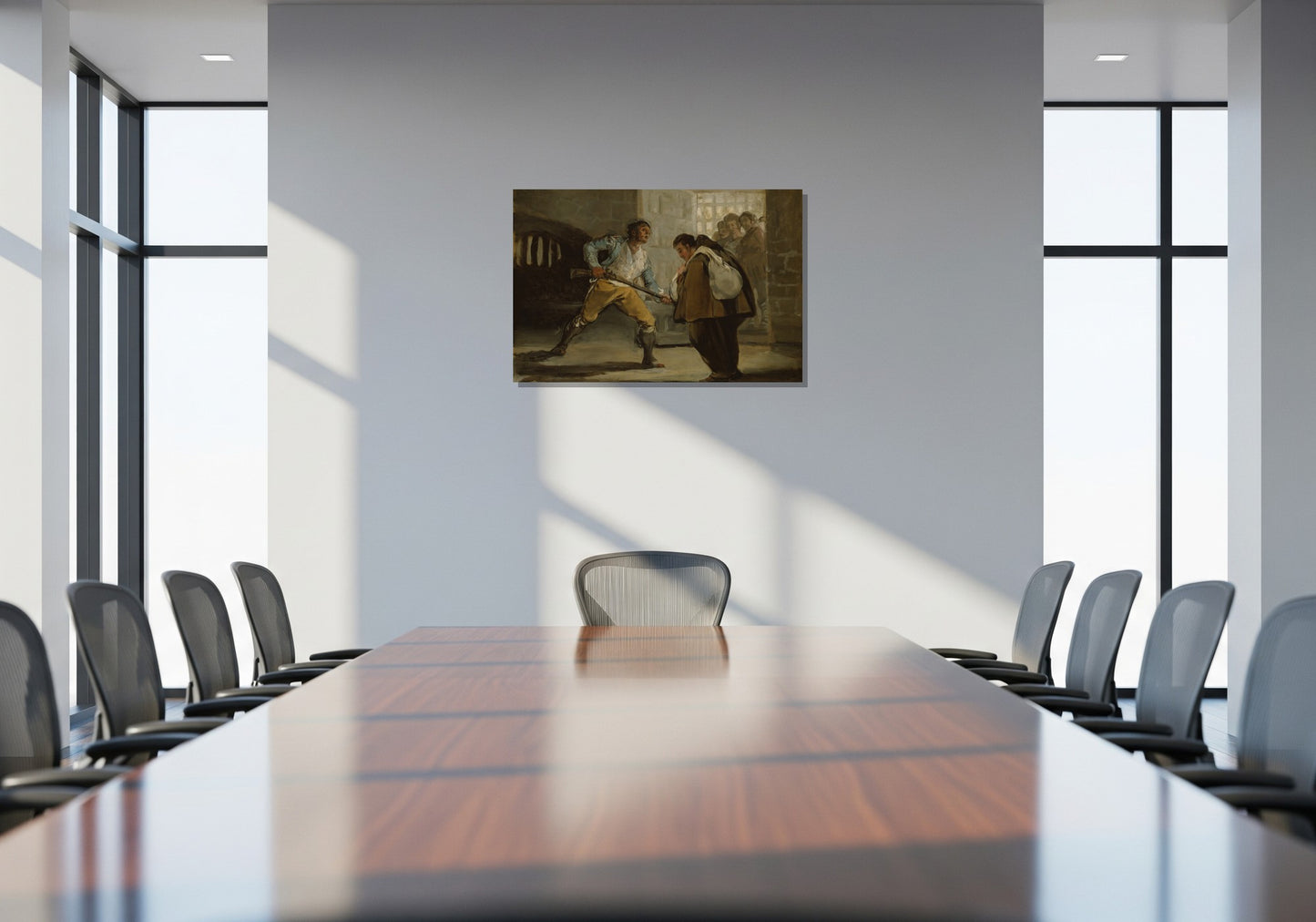 El Maragato amenaza a Fray Pedro Valdivia con su arma - Francisco de Goya