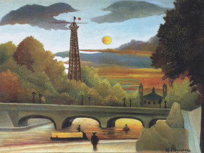 El Sena y Torre Eiffel al atardecer - Henri Rousseau