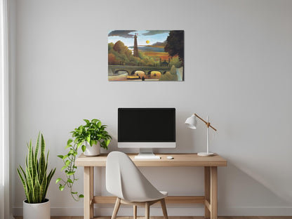 El Sena y Torre Eiffel al atardecer - Henri Rousseau