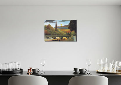 El Sena y Torre Eiffel al atardecer - Henri Rousseau