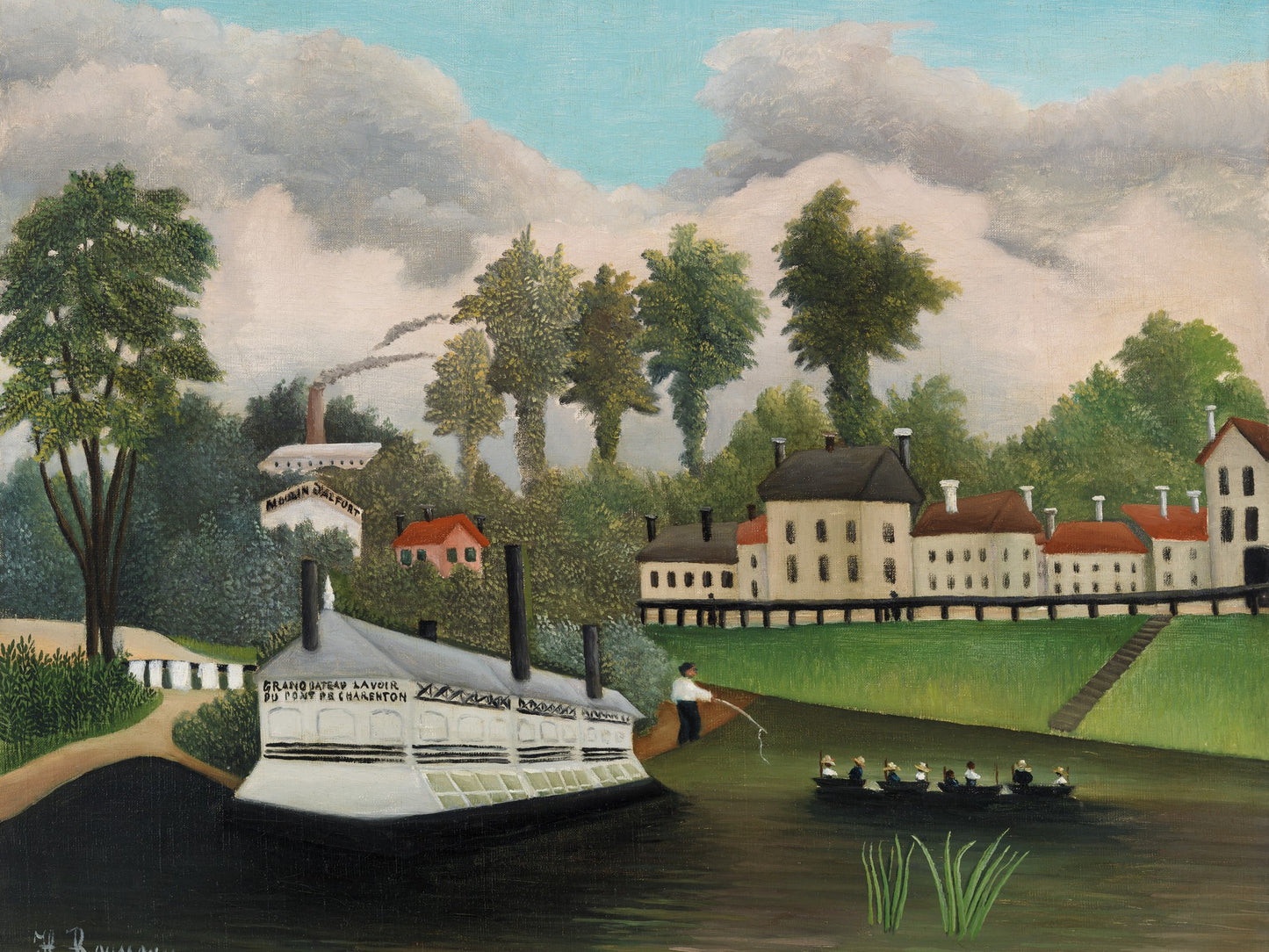 El barco lavadero del puente de Charenton - Henri Rousseau