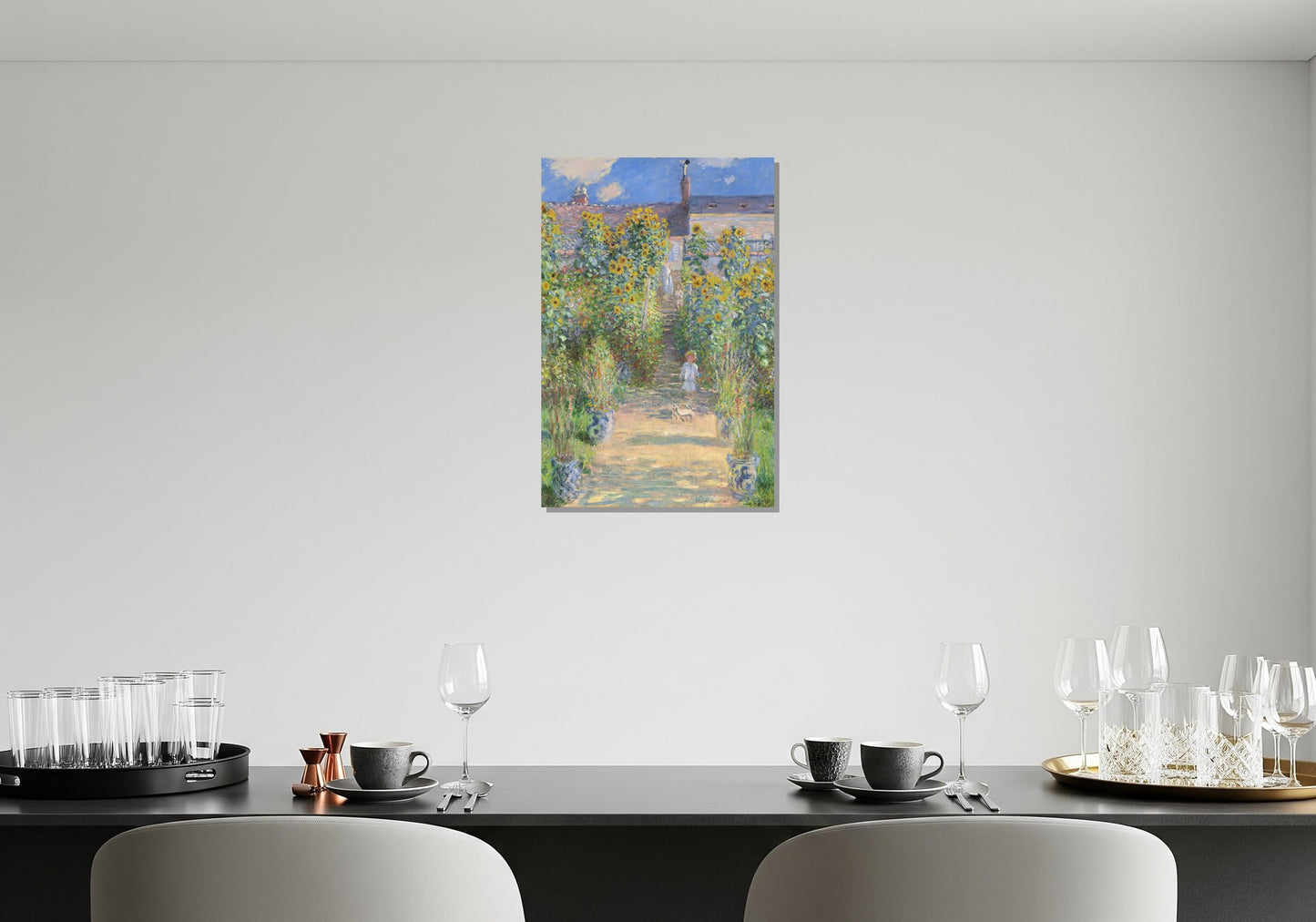 El jardín del artista en Vétheuil - Claude Monet