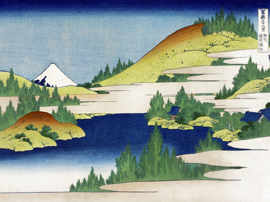 El lago de Hakone en la provincia de Sagami - Katsushika Hokusai