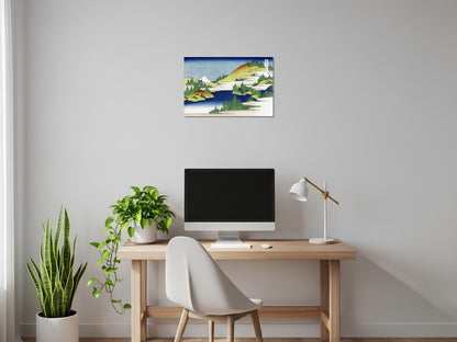 El lago de Hakone en la provincia de Sagami - Katsushika Hokusai