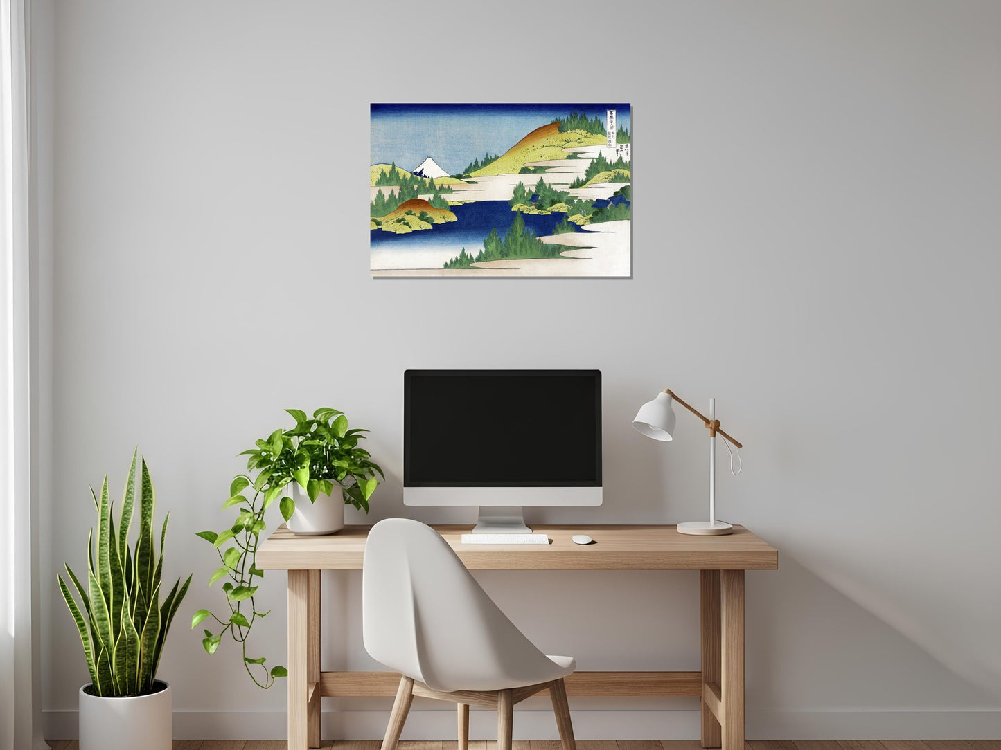 El lago de Hakone en la provincia de Sagami - Katsushika Hokusai