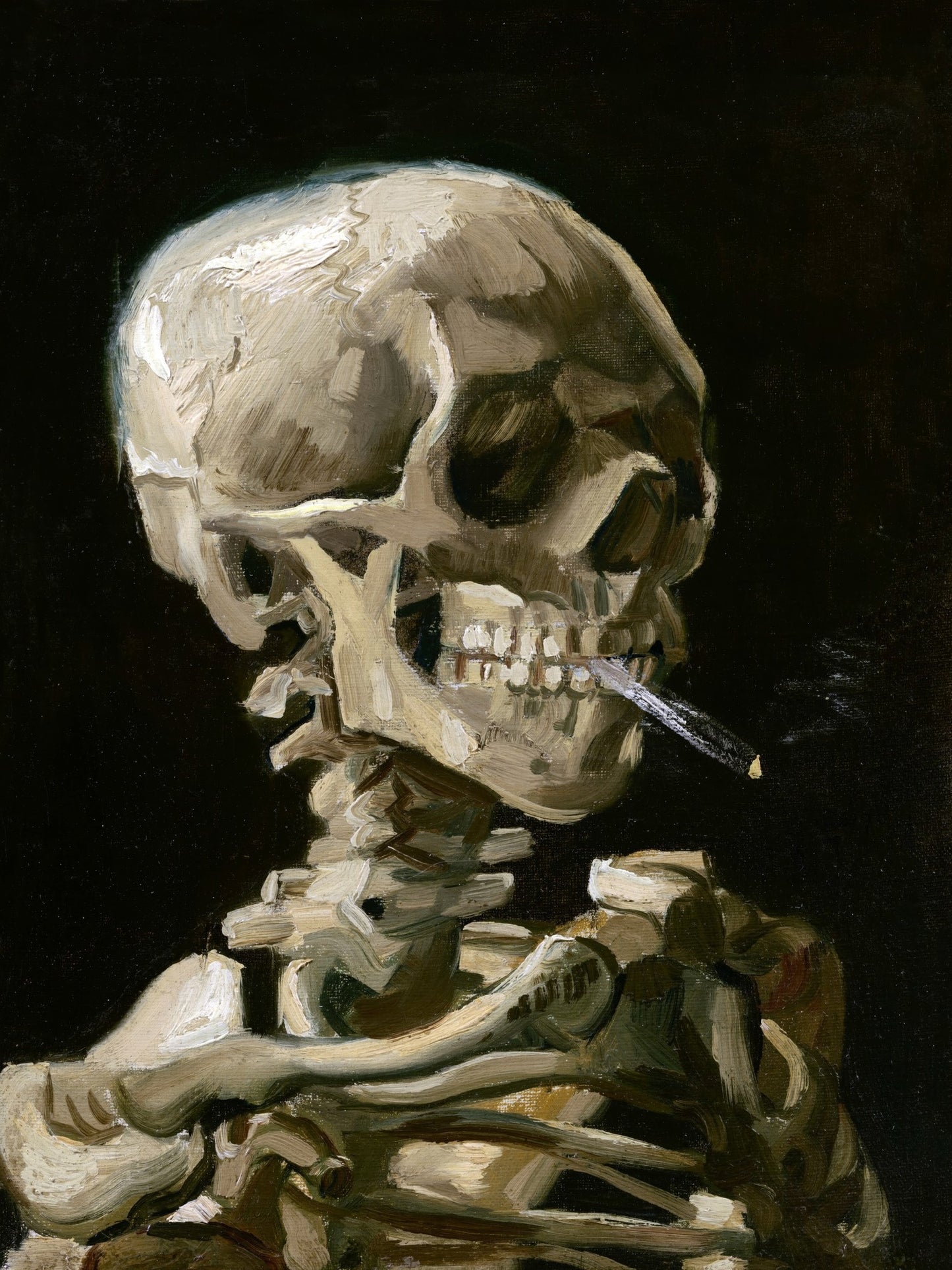 Esqueleto fumando - Vincent van Gogh