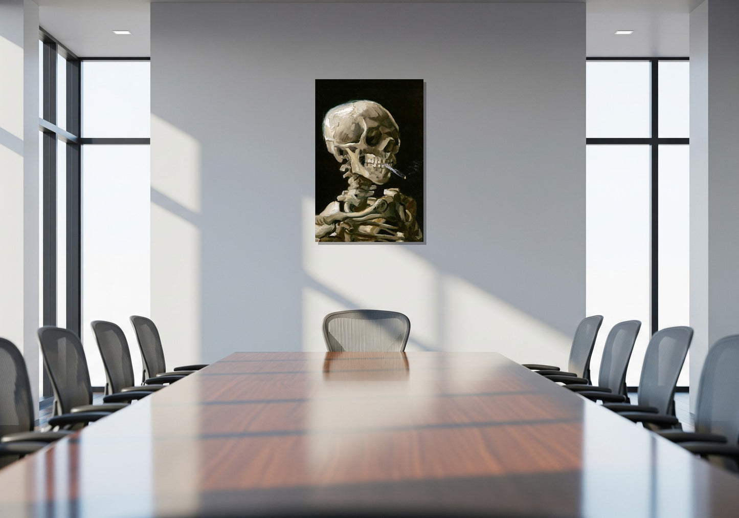 Esqueleto fumando - Vincent van Gogh