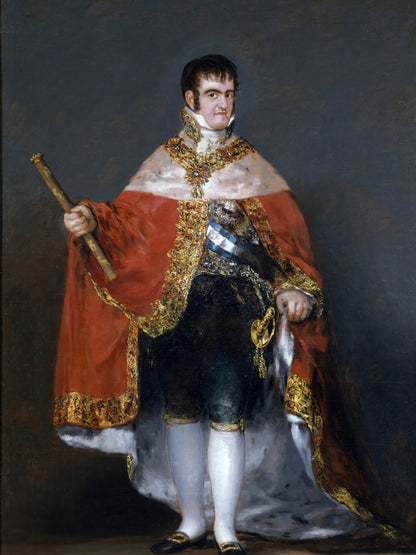 Fernando VII con manto real - Francisco de Goya