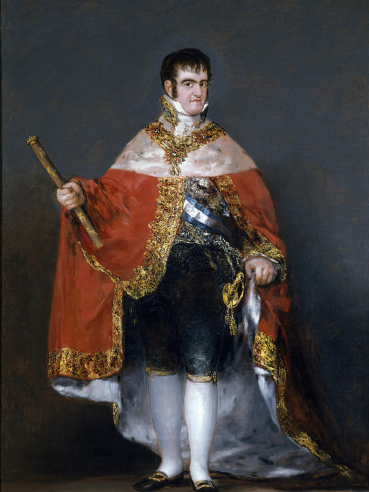 Fernando VII con manto real - Francisco de Goya