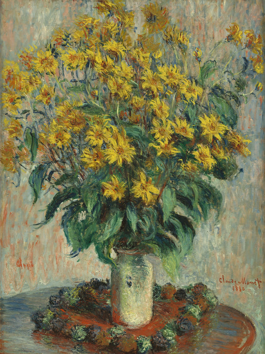 Flores de alcachofa de Jerusalén - Claude Monet