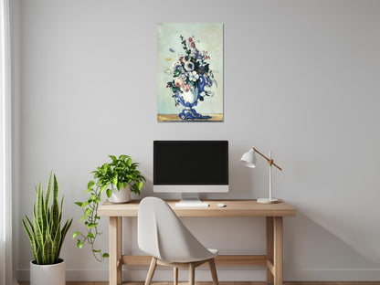 Flores en un jarrón rococó - Paul Cezanne