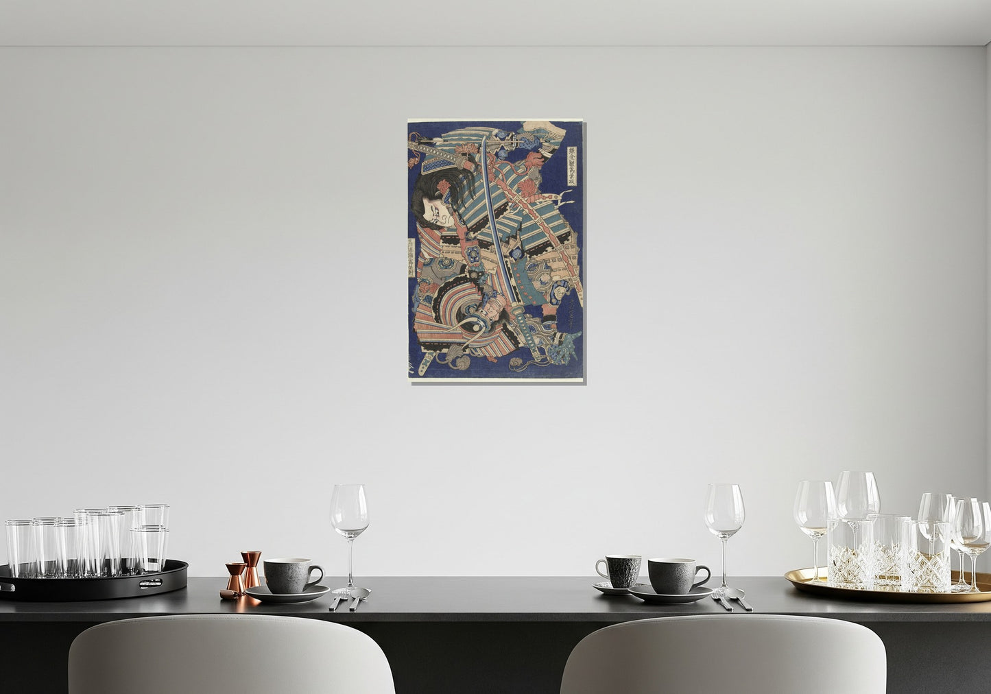 Héroes luchadores - Katsushika Hokusai