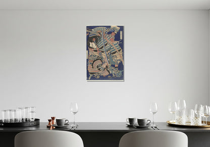 Héroes luchadores - Katsushika Hokusai