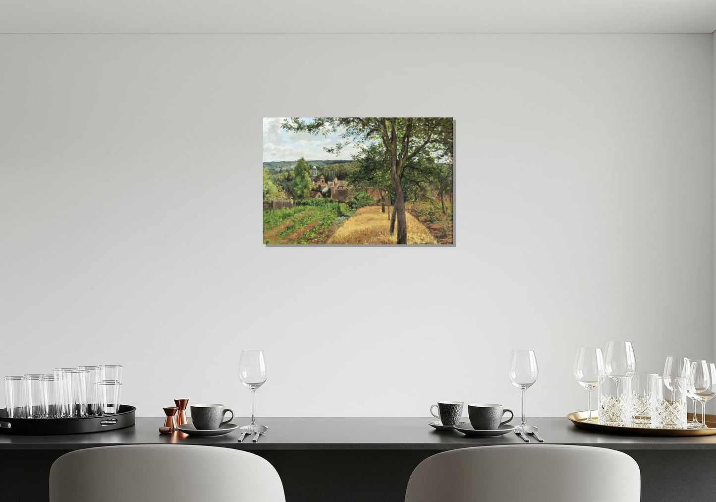 Huertos en Louveciennes - Camille Pissarro