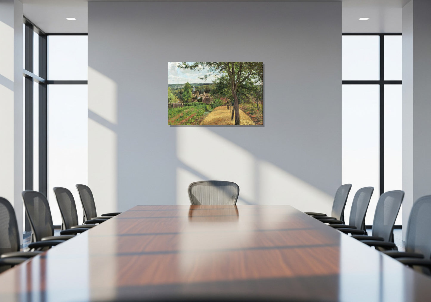 Huertos en Louveciennes - Camille Pissarro