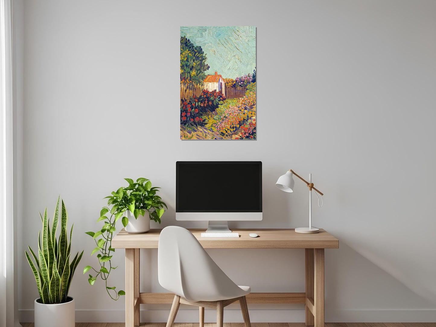 Jardín con una pequeña casa - Vincent van Gogh