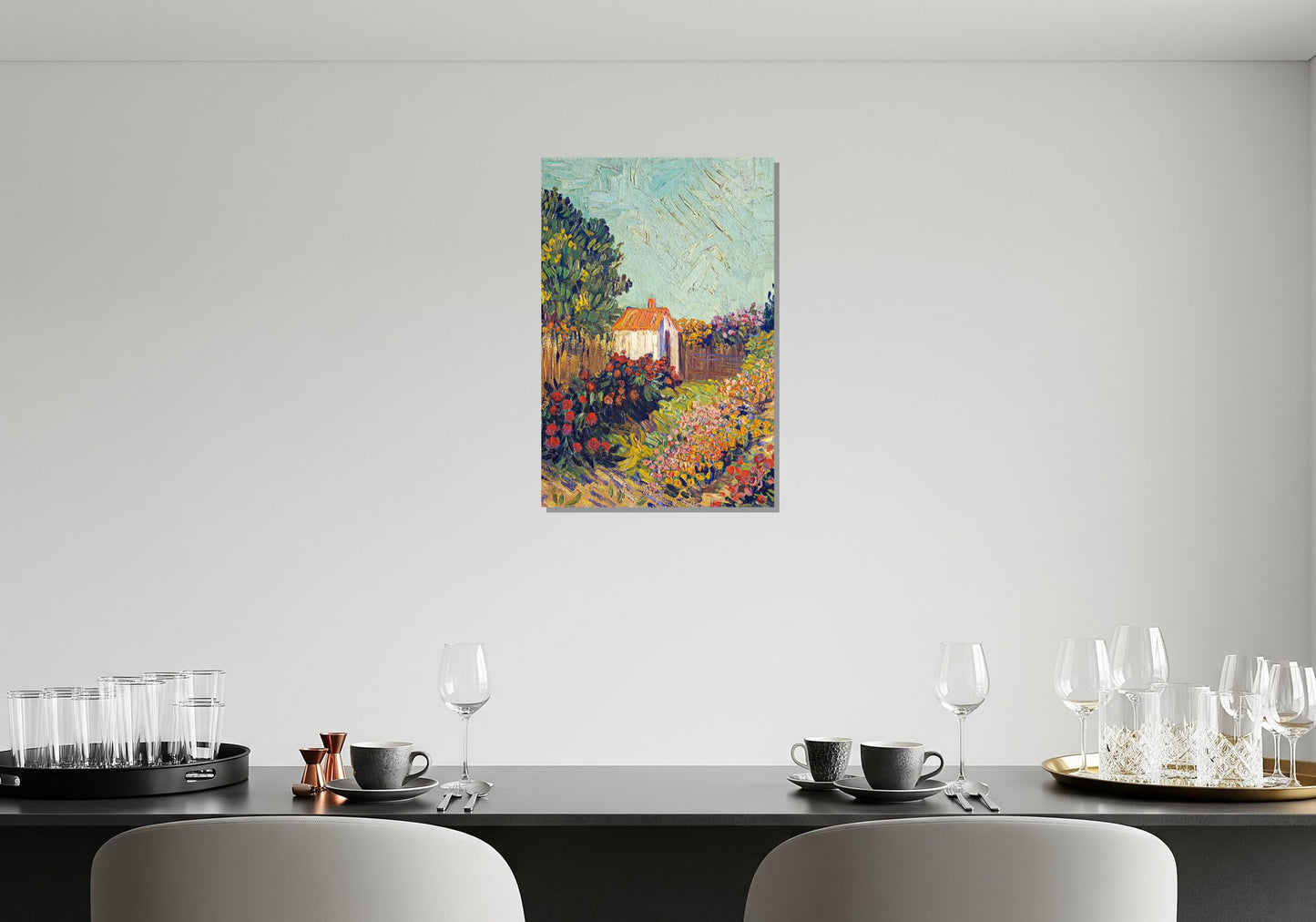 Jardín con una pequeña casa - Vincent van Gogh