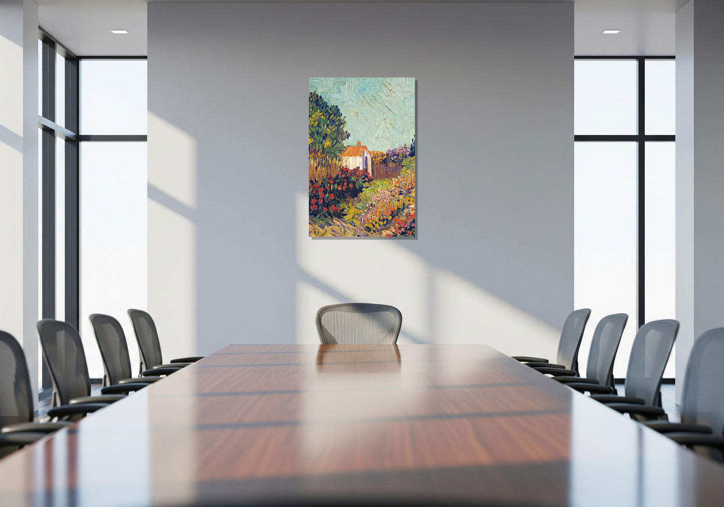 Jardín con una pequeña casa - Vincent van Gogh