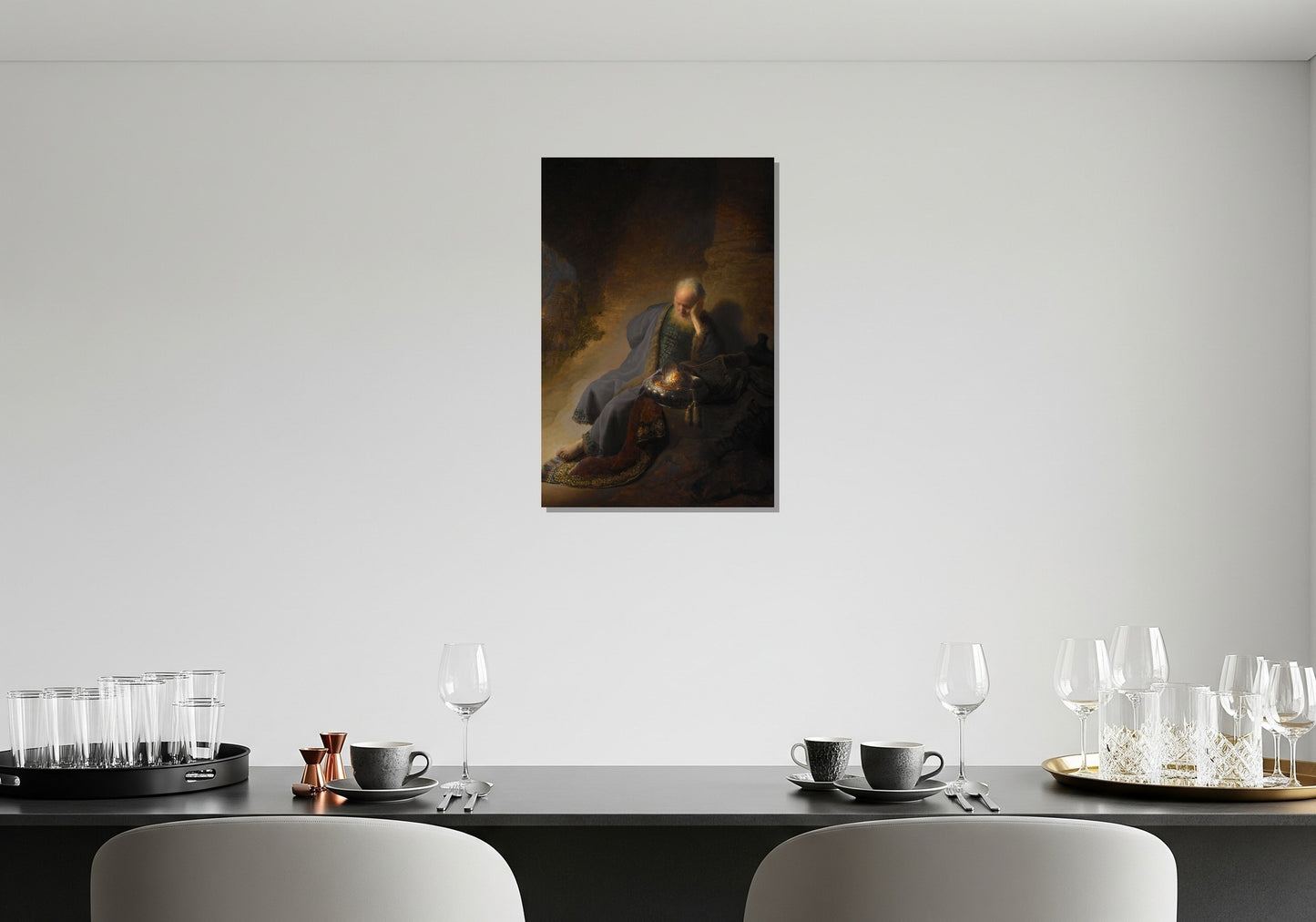 Jeremías lamentando la destrucción de Jerusalén - Rembrandt van Rijn