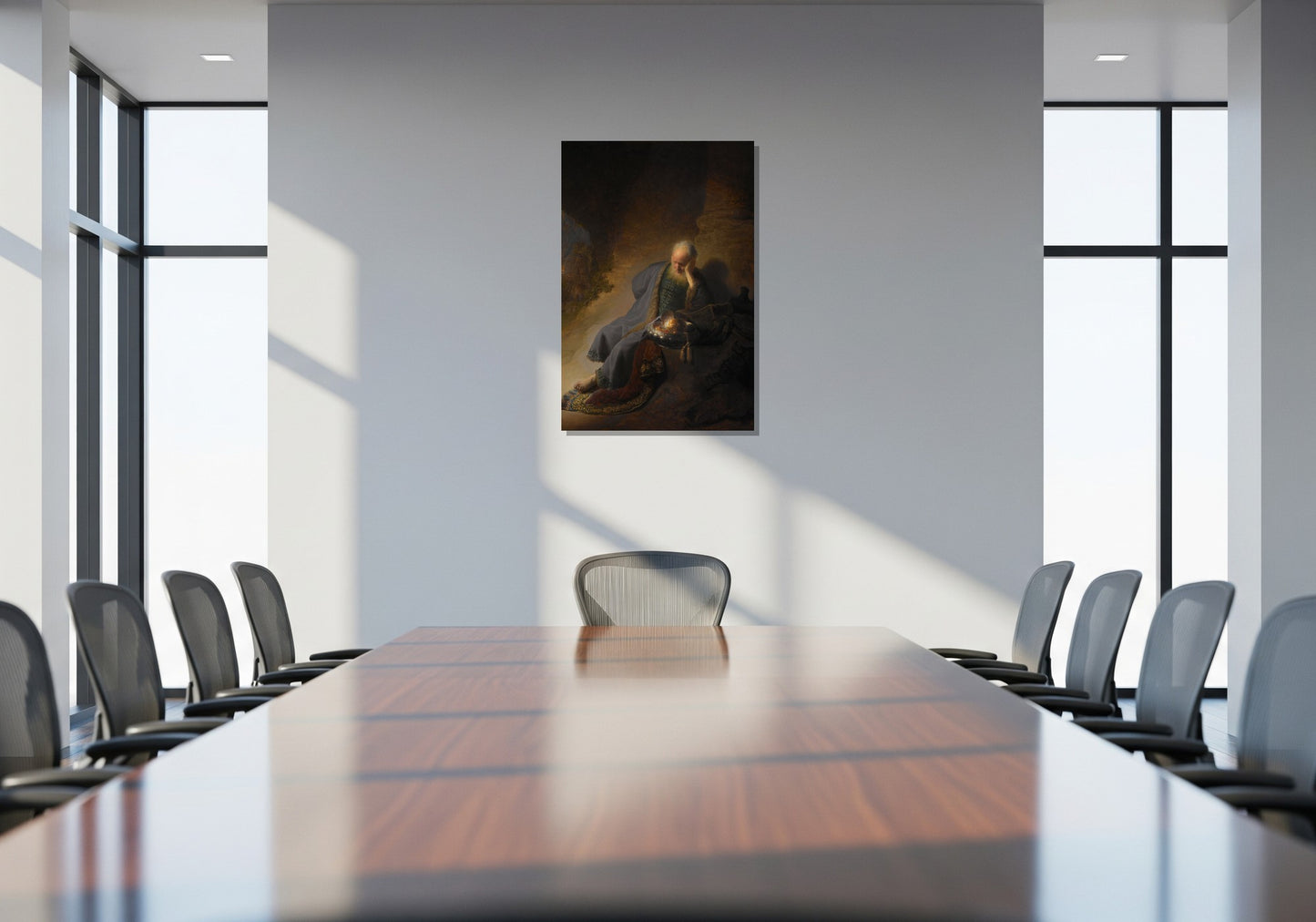 Jeremías lamentando la destrucción de Jerusalén - Rembrandt van Rijn